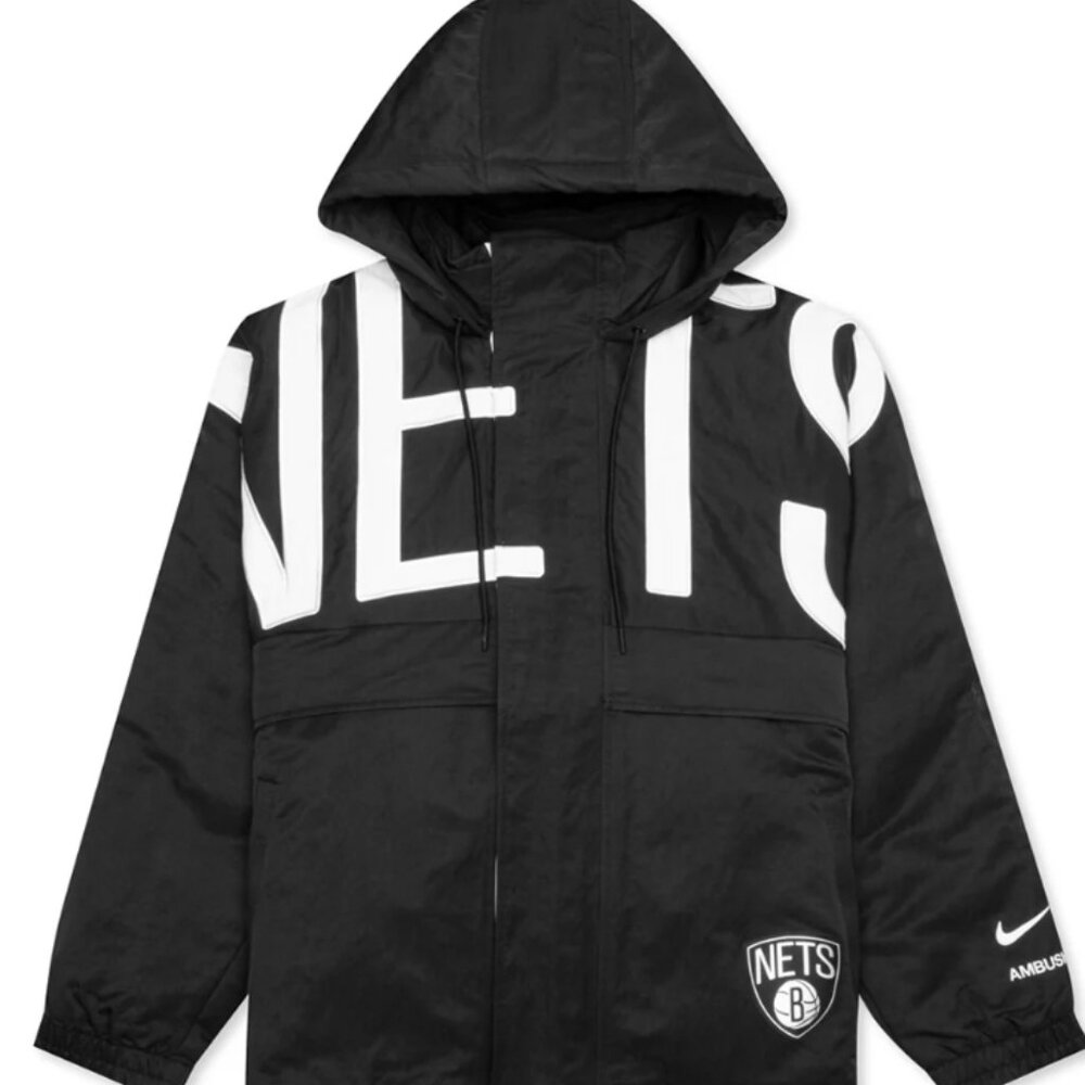 Nike X Ambush Brooklyn Nets Women's Hooded Jacket - Black X-Small NWT